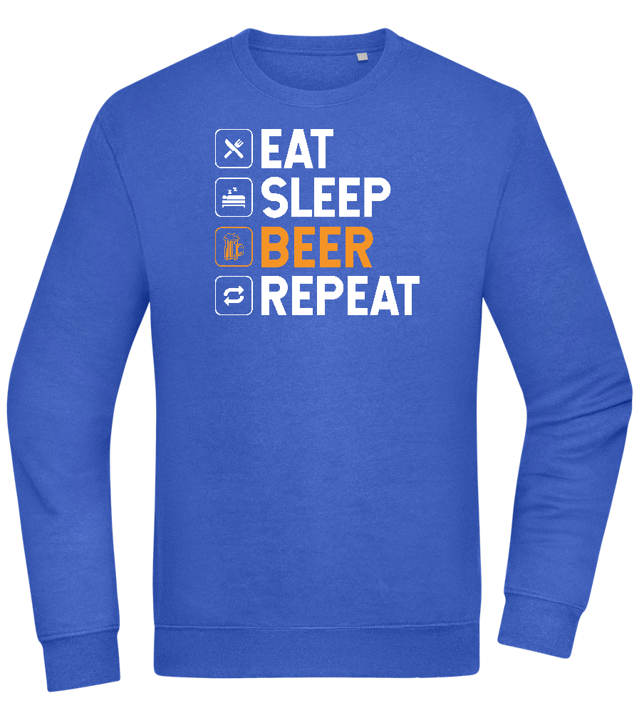 Beer Repeat Design - Comfort Essential Unisex Sweater_ROYAL_front