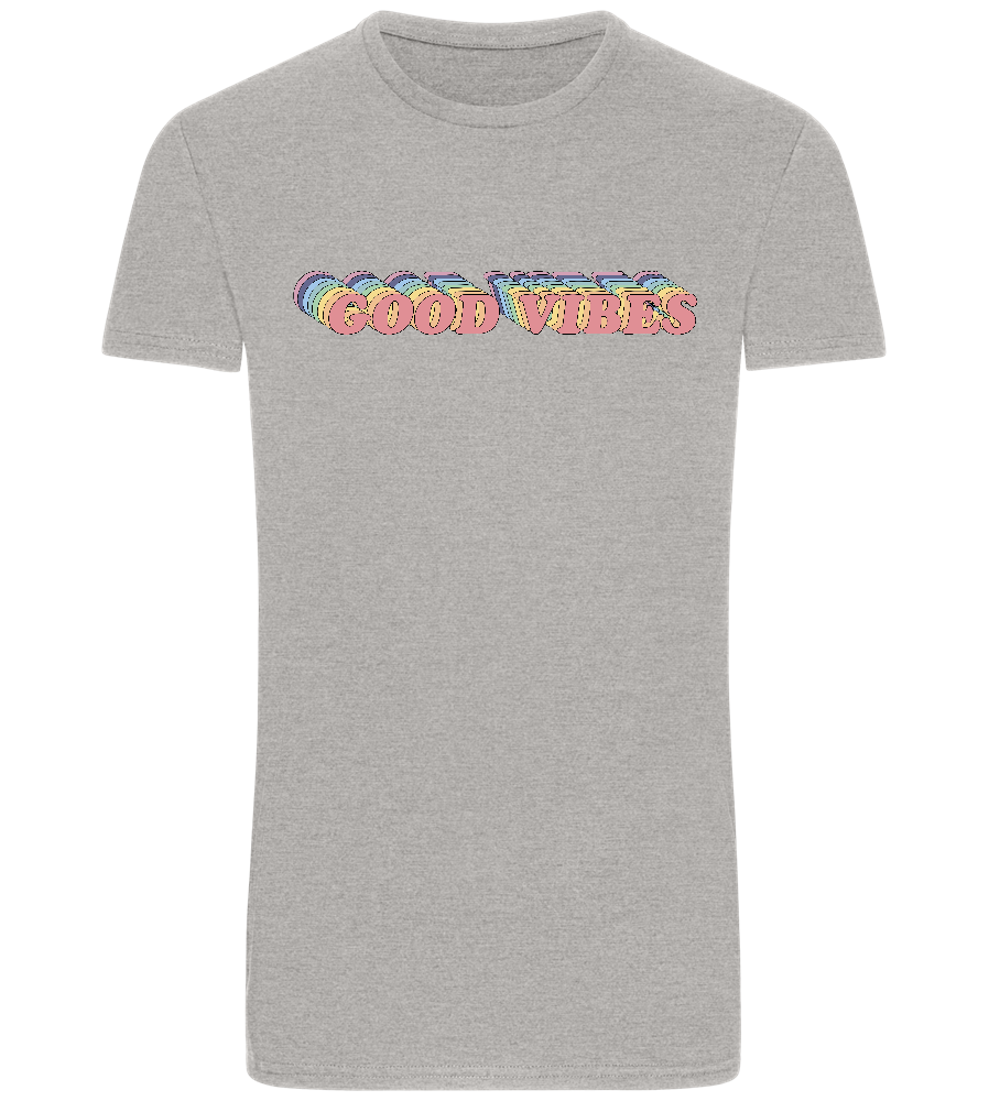 Good Vibes Rainbow Design - Basic Unisex T-Shirt_ORION GREY_front