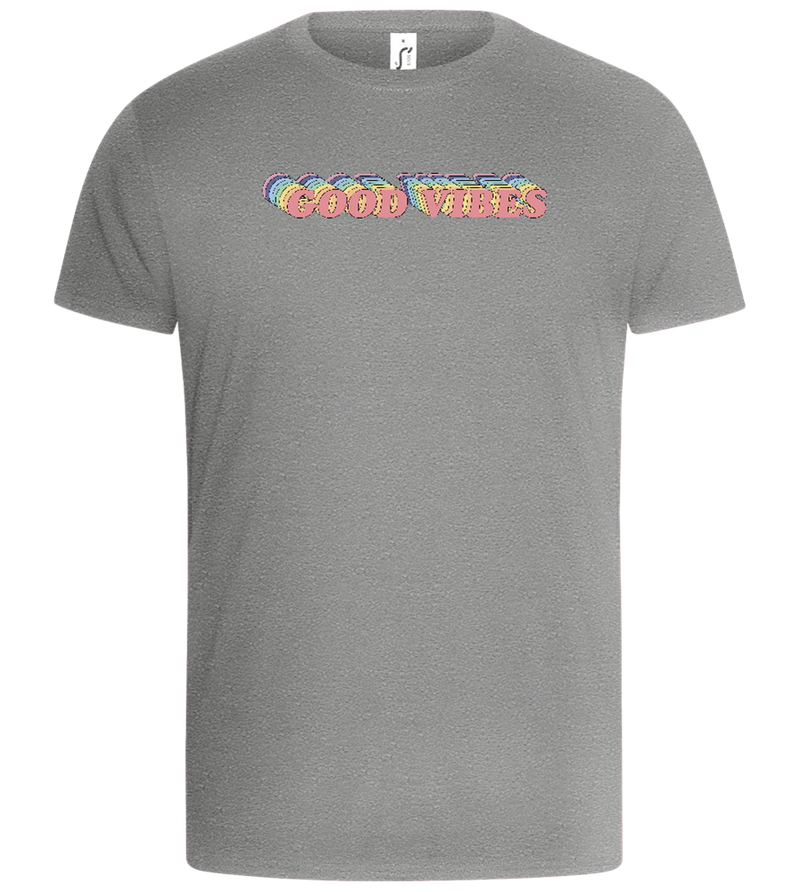 Good Vibes Rainbow Design - Basic Unisex T-Shirt_ORION GREY_front