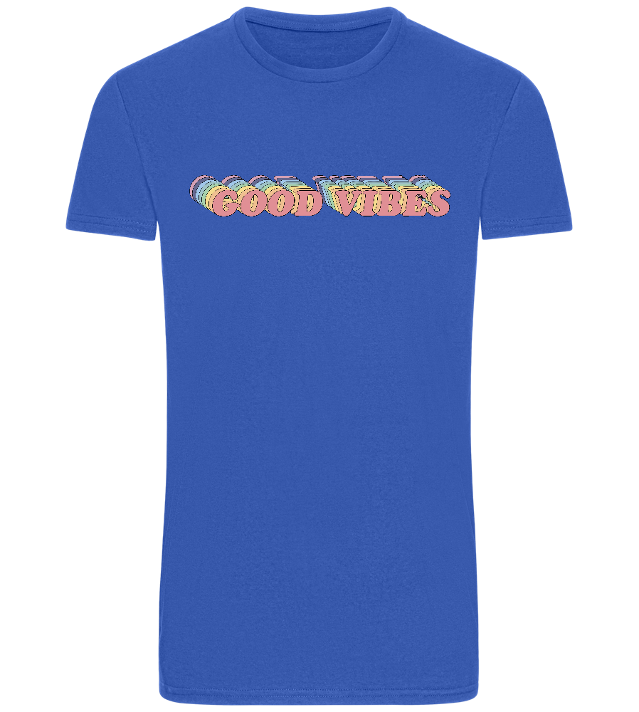 Good Vibes Rainbow Design - Basic Unisex T-Shirt_ROYAL_front