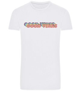 Good Vibes Rainbow Design - Basic Unisex T-Shirt