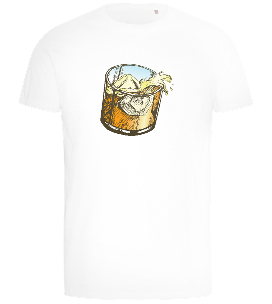 Whiskey Glass Design - Comfort men's t-shirt_WHITE_front