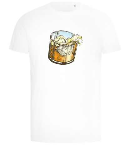 Whiskey Glass Design - Comfort men's t-shirt_WHITE_front