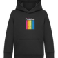 Think Positive Rainbow Design - Comfort Kids Hoodie_BLACK_front