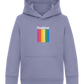 Think Positive Rainbow Design - Comfort Kids Hoodie_BLUE_front