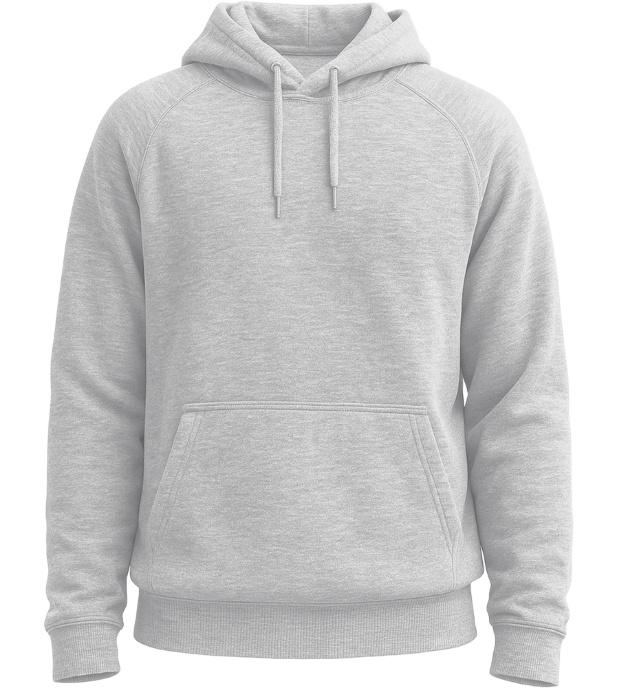 Premium unisex hooded sweater_ASH_front