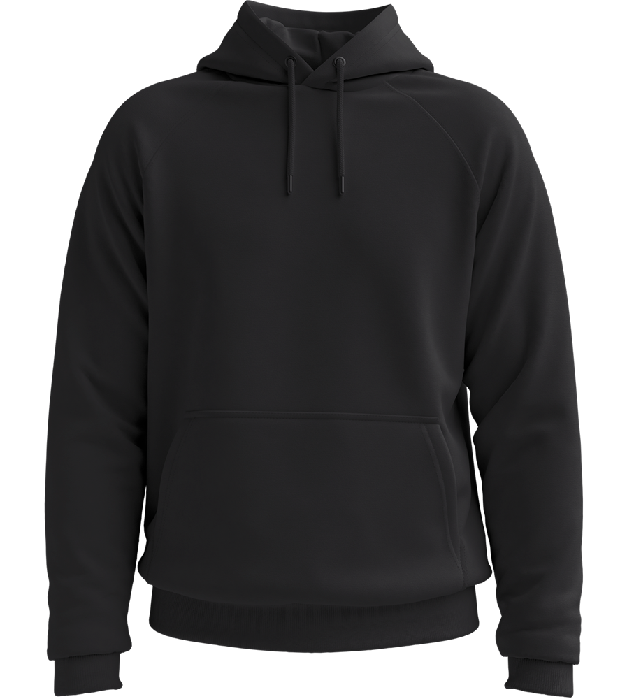 Premium unisex hooded sweater_BLACK_front