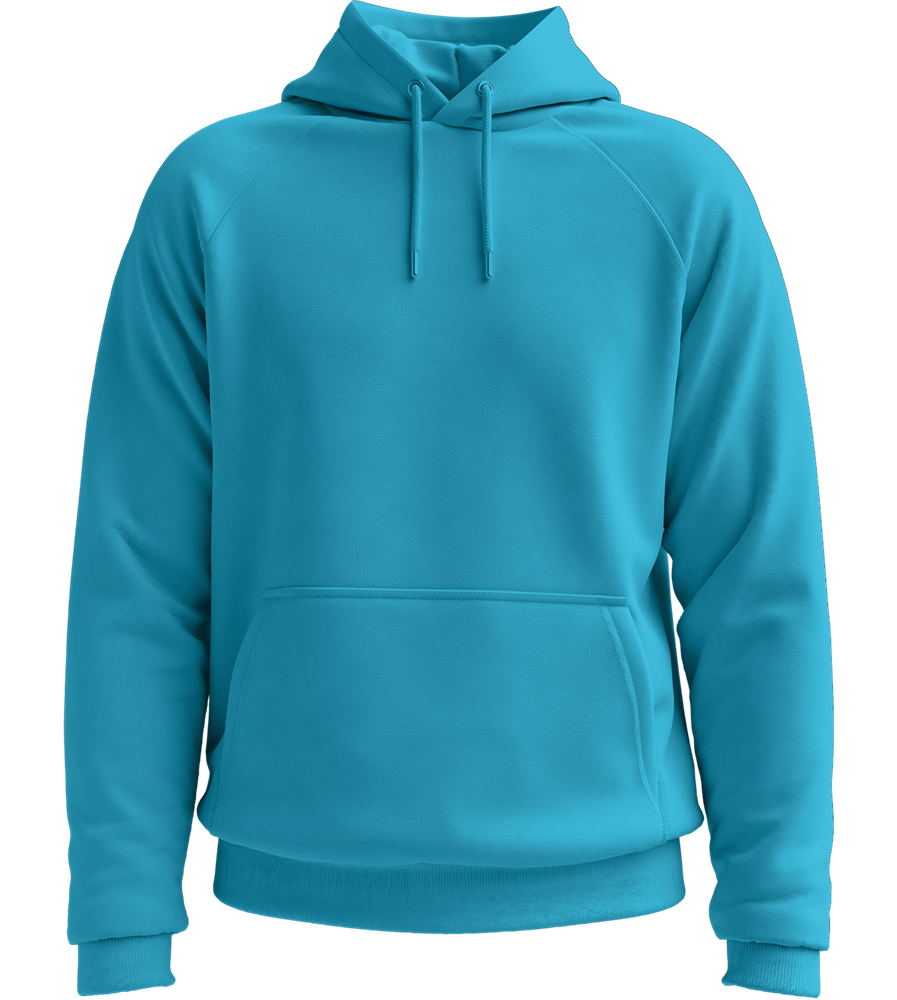Premium unisex hooded sweater_TURQUOISE_front