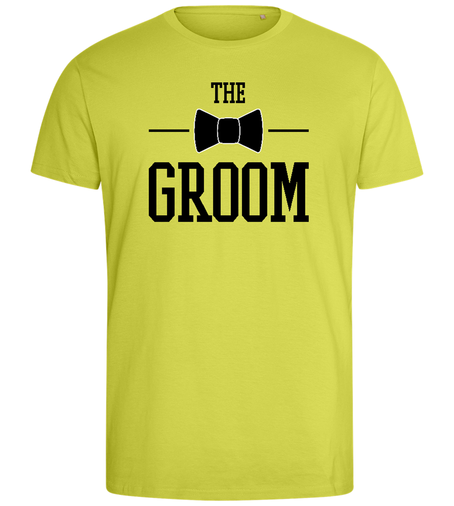 The Groom Design - Comfort men's fitted t-shirt_GREEN APPLE_front