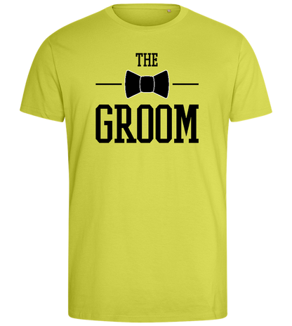 The Groom Design - Comfort men's fitted t-shirt_GREEN APPLE_front