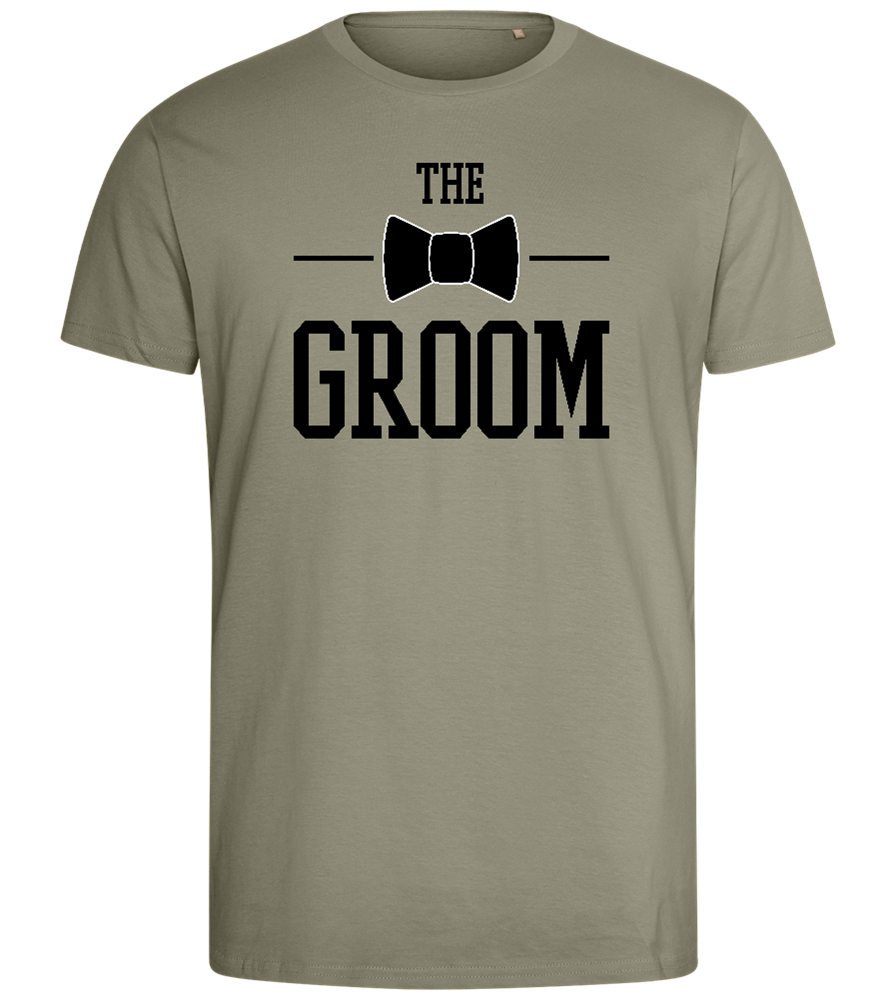 The Groom Design - Comfort men's fitted t-shirt_KHAKI_front