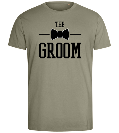 The Groom Design - Comfort men's fitted t-shirt_KHAKI_front