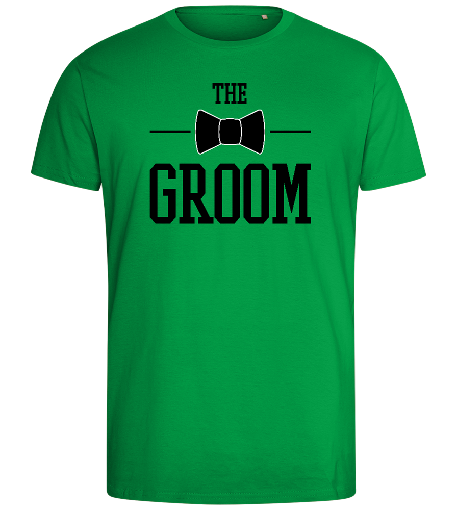 The Groom Design - Comfort men's fitted t-shirt_MEADOW GREEN_front