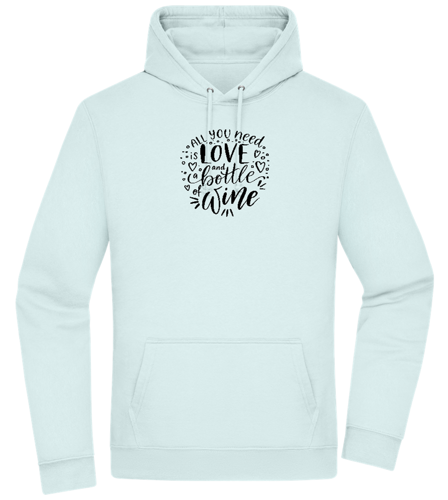 Love And Wine Design - Premium Essential Unisex Hoodie_ARCTIC BLUE_front