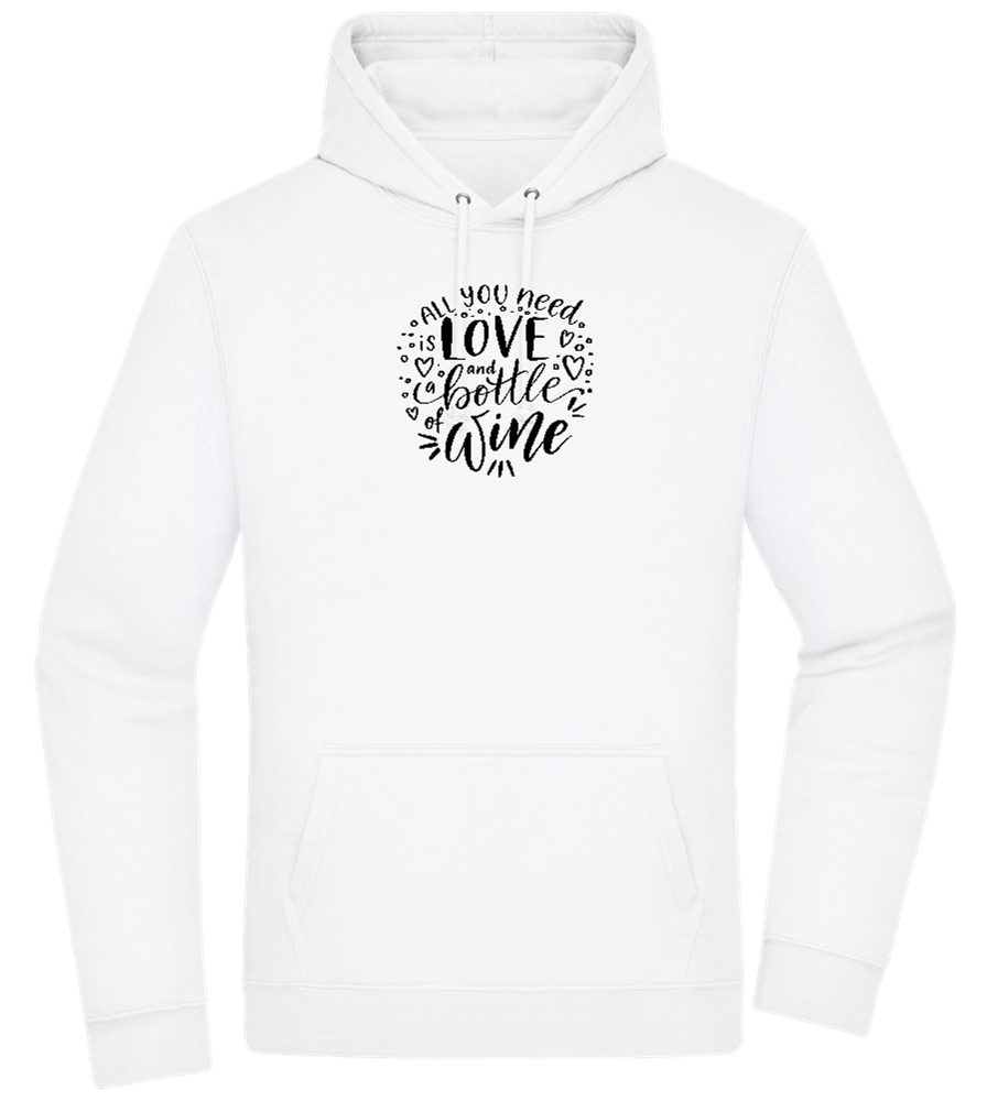 Love And Wine Design - Premium Essential Unisex Hoodie_WHITE_front