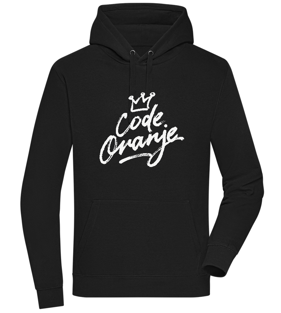 Code Oranje Kroontje Design - Premium unisex hoodie_BLACK_front