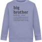 Big Brother Meaning Design - Comfort Kids Sweater_BLUE_front