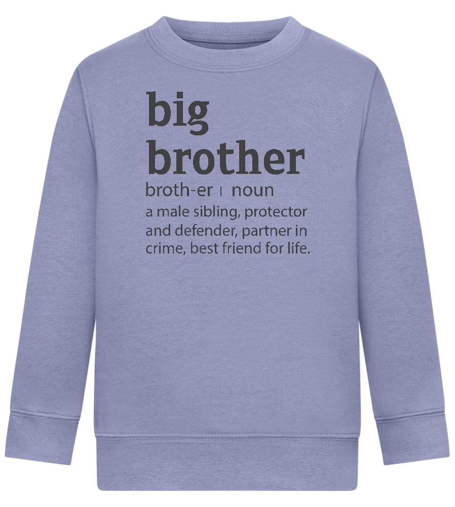 Big Brother Meaning Design - Comfort Kids Sweater_BLUE_front