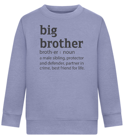 Big Brother Meaning Design - Comfort Kids Sweater_BLUE_front