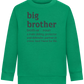 Big Brother Meaning Design - Comfort Kids Sweater_MEADOW GREEN_front