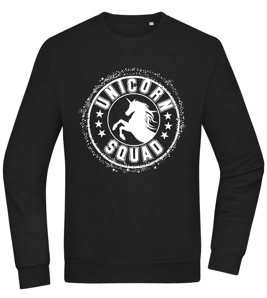 Unicorn Squad Logo Design - Comfort Essential Unisex Sweater_BLACK_front