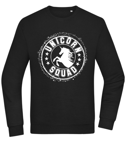 Unicorn Squad Logo Design - Comfort Essential Unisex Sweater_BLACK_front