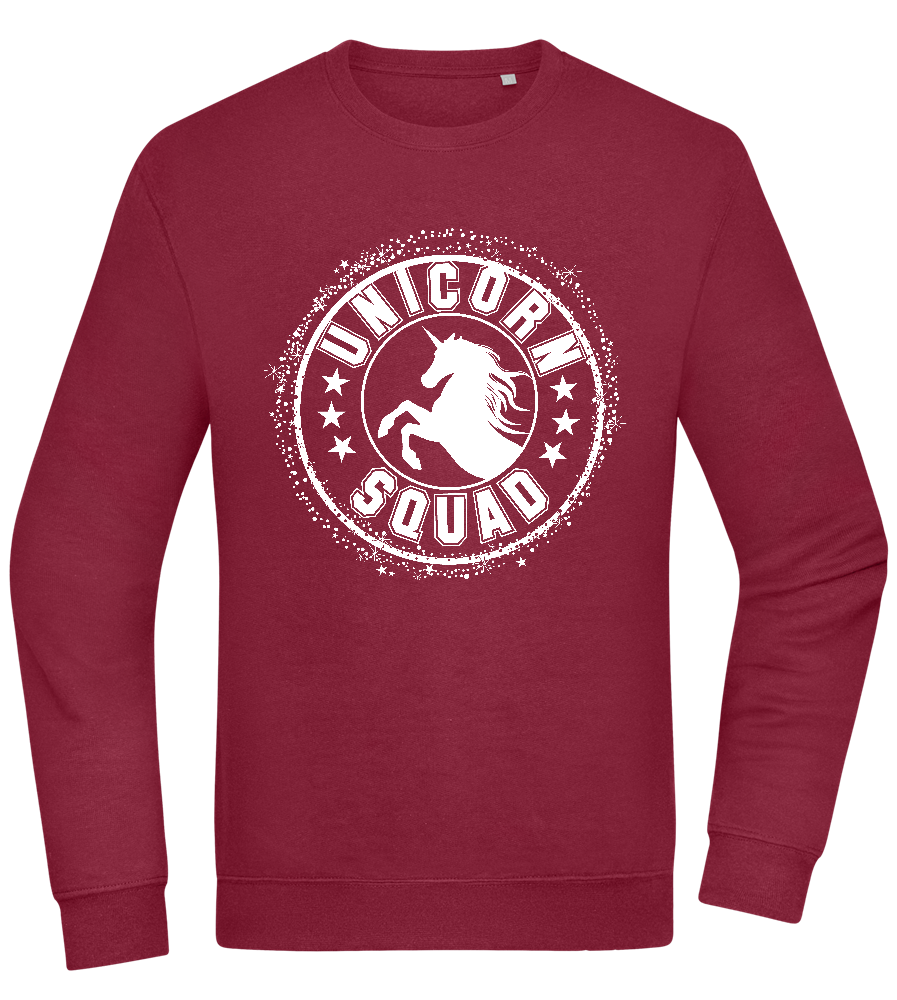 Unicorn Squad Logo Design - Comfort Essential Unisex Sweater_BORDEAUX_front