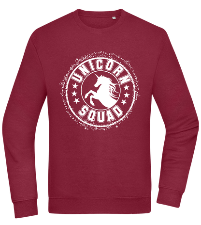 Unicorn Squad Logo Design - Comfort Essential Unisex Sweater_BORDEAUX_front