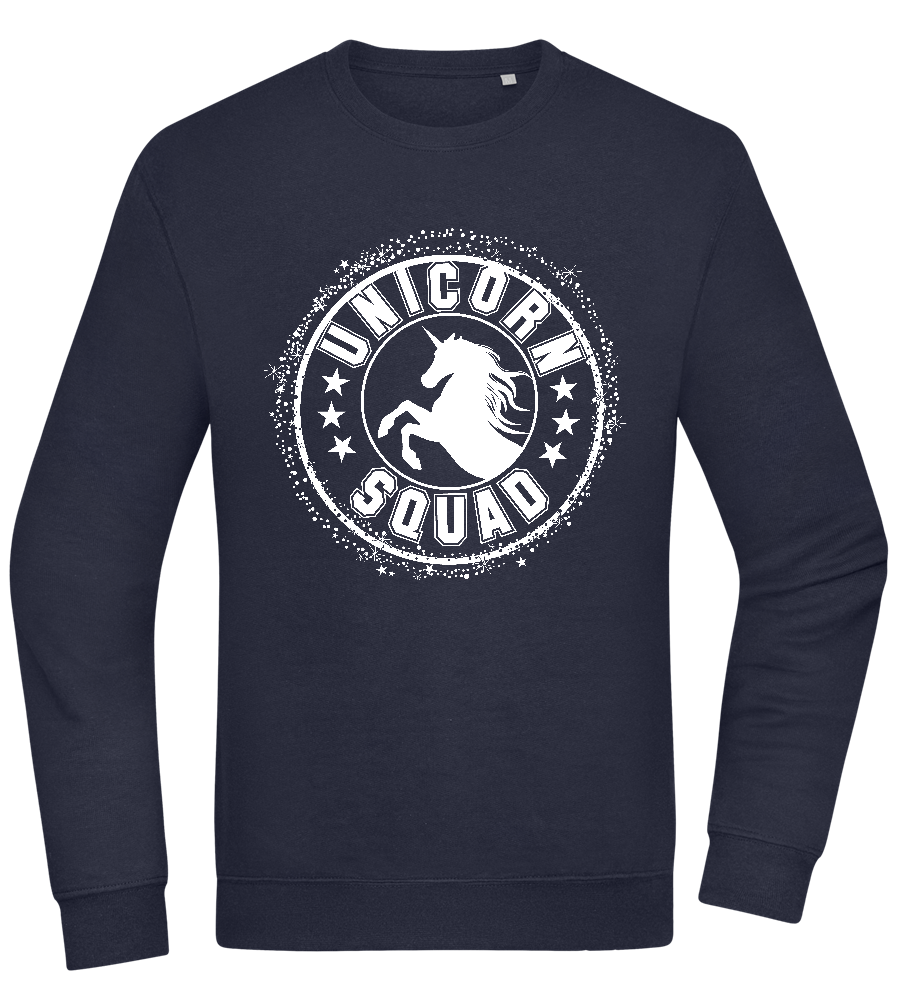 Unicorn Squad Logo Design - Comfort Essential Unisex Sweater_FRENCH NAVY_front