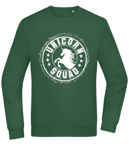 Unicorn Squad Logo Design - Comfort Essential Unisex Sweater_GREEN BOTTLE_front