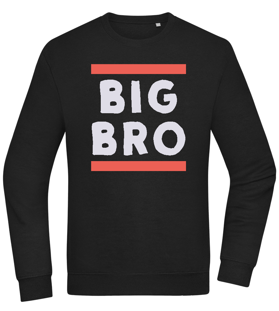 Big Bro Text Design - Comfort Essential Unisex Sweater_BLACK_front