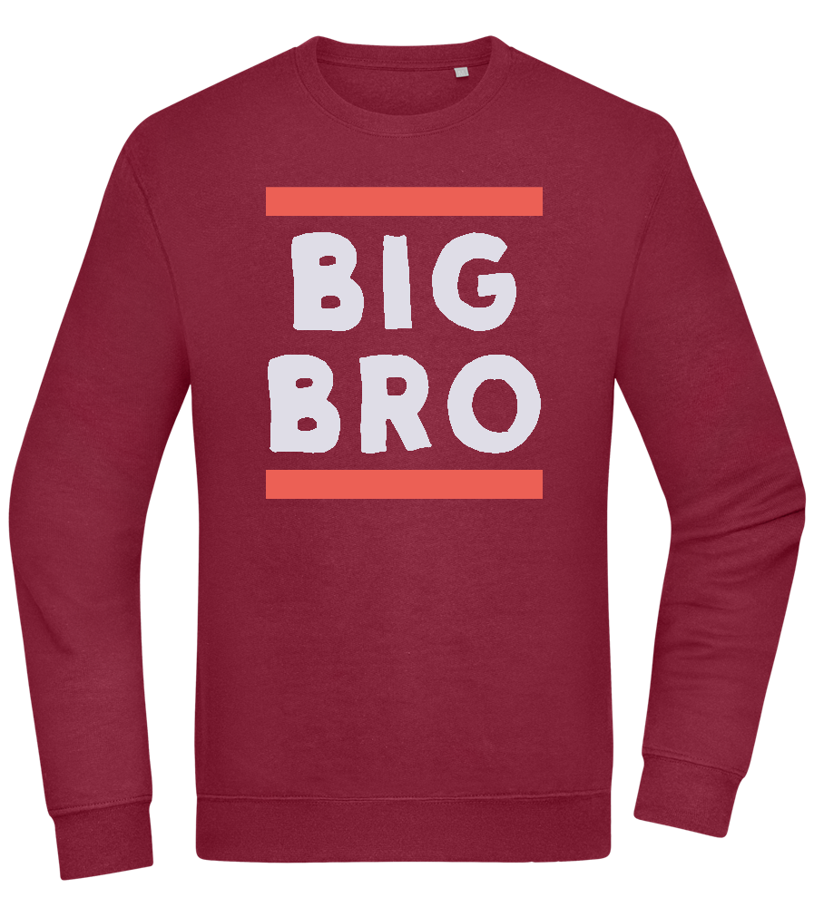 Big Bro Text Design - Comfort Essential Unisex Sweater_BORDEAUX_front