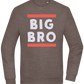 Big Bro Text Design - Comfort Essential Unisex Sweater_CHARCOAL CHIN_front