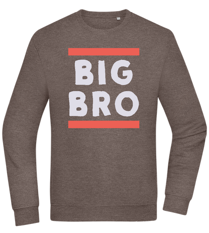 Big Bro Text Design - Comfort Essential Unisex Sweater_CHARCOAL CHIN_front