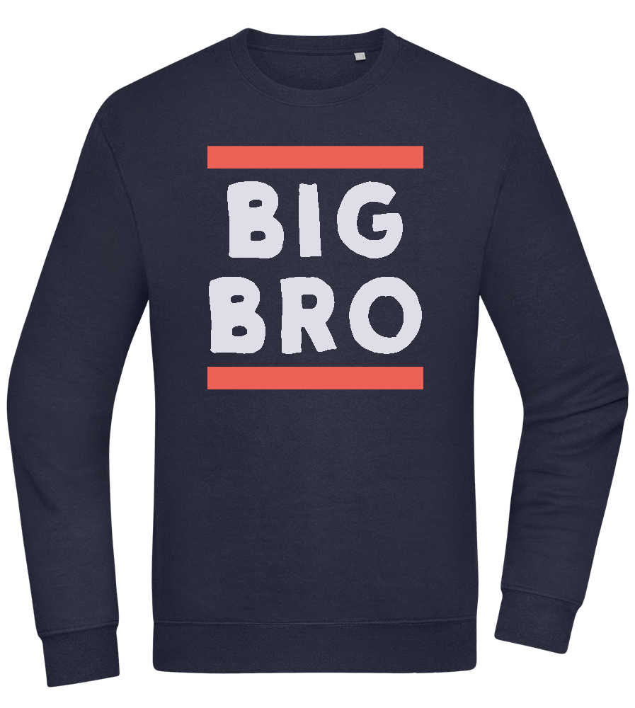 Big Bro Text Design - Comfort Essential Unisex Sweater_FRENCH NAVY_front