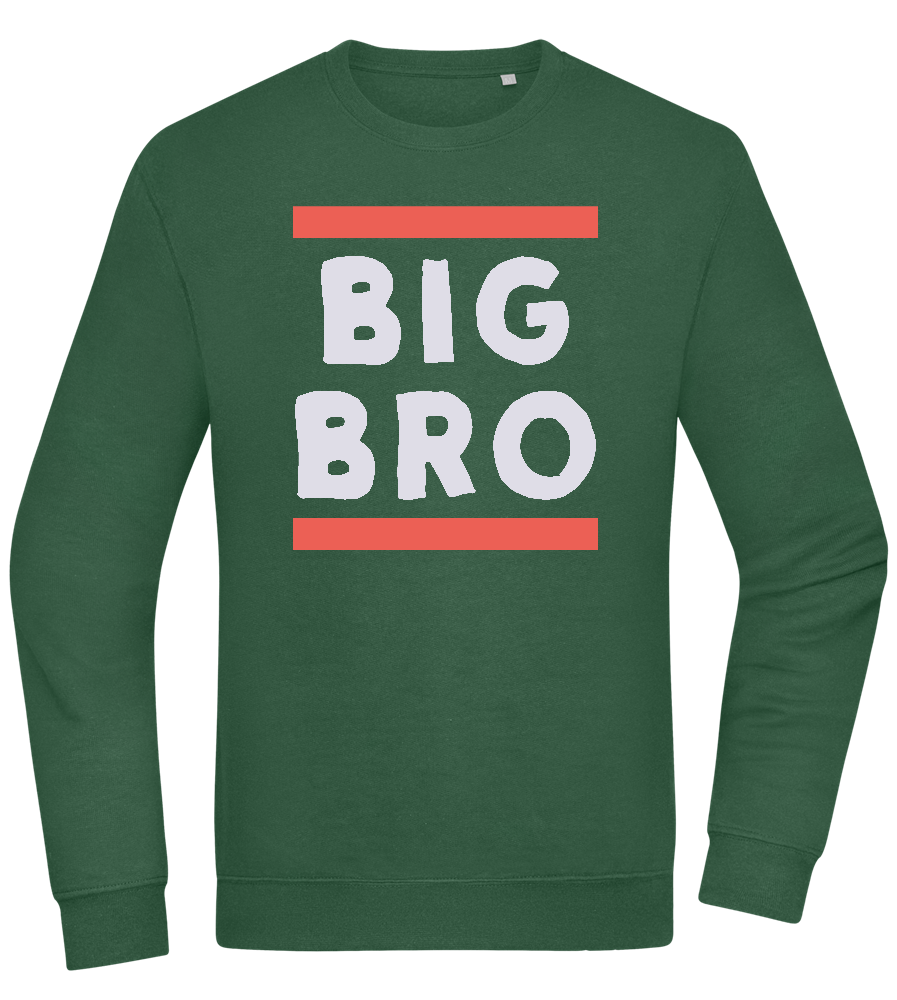 Big Bro Text Design - Comfort Essential Unisex Sweater_GREEN BOTTLE_front