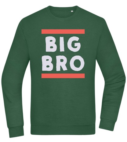 Big Bro Text Design - Comfort Essential Unisex Sweater_GREEN BOTTLE_front