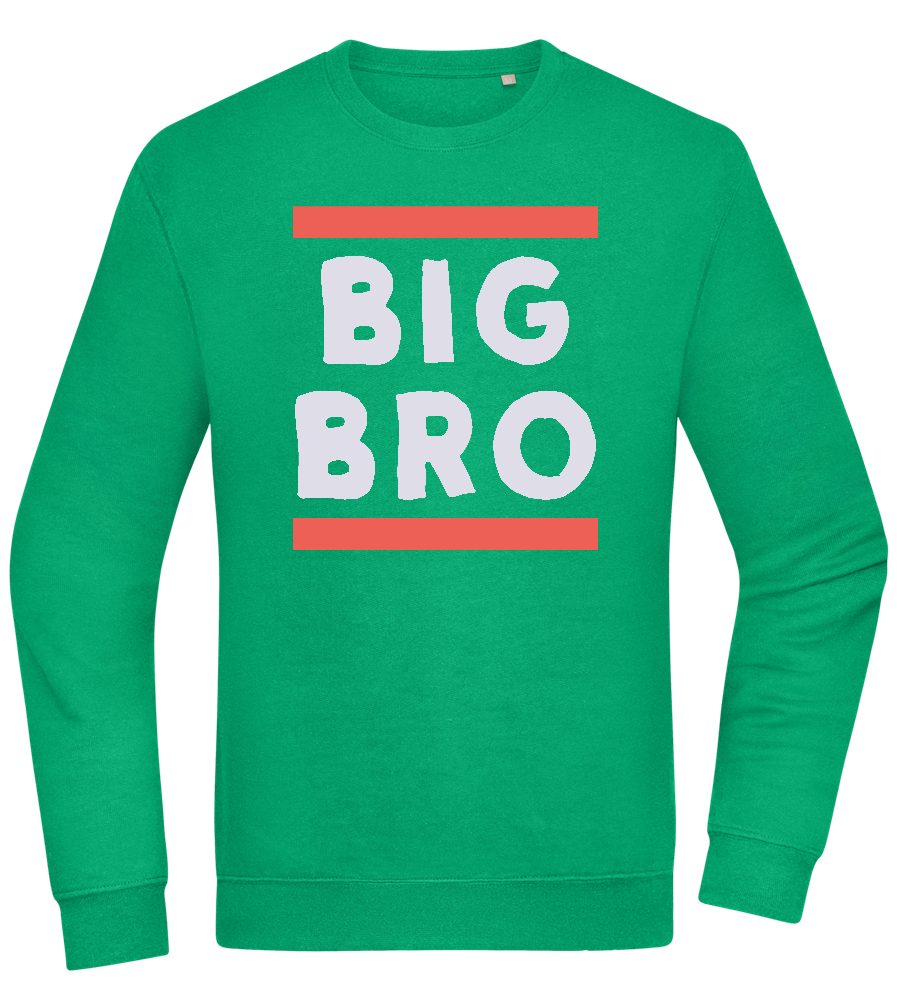 Big Bro Text Design - Comfort Essential Unisex Sweater_MEADOW GREEN_front