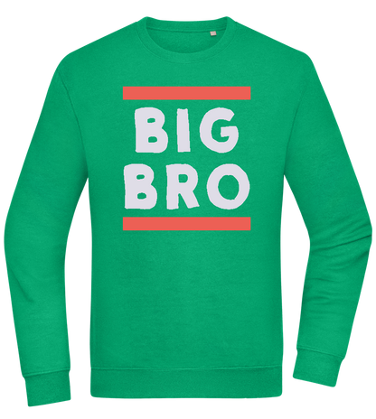 Big Bro Text Design - Comfort Essential Unisex Sweater_MEADOW GREEN_front