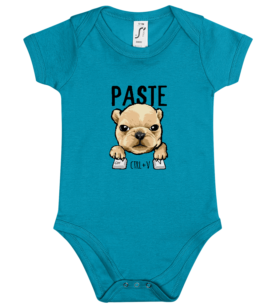 CTRL + V Design - Baby bodysuit_TURQUOISE_front