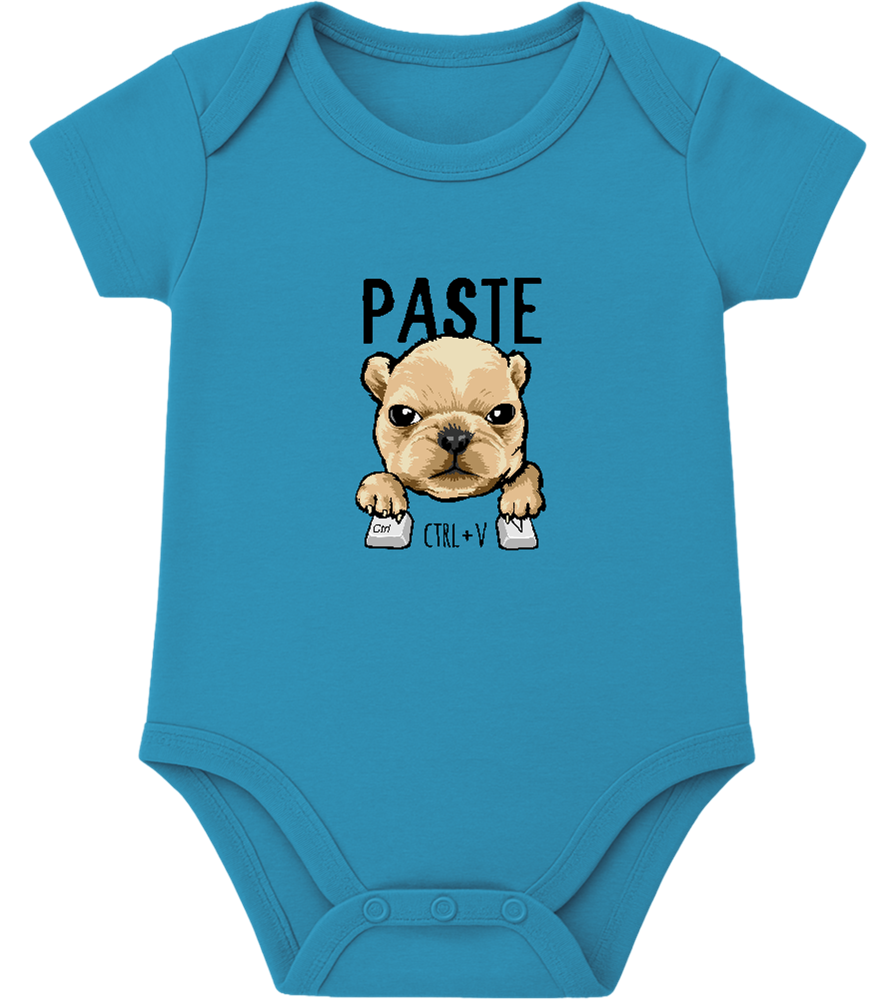 CTRL + V Design - Baby bodysuit_TURQUOISE_front