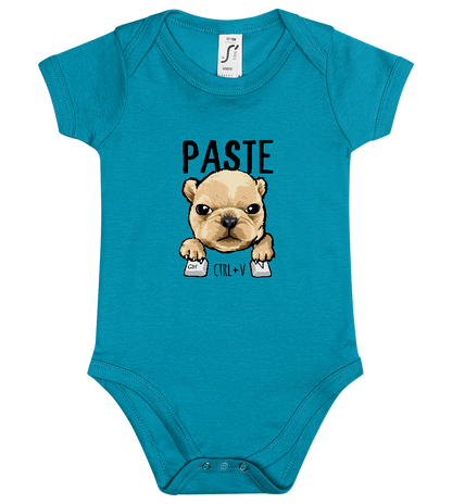 CTRL + V Design - Baby bodysuit_TURQUOISE_front