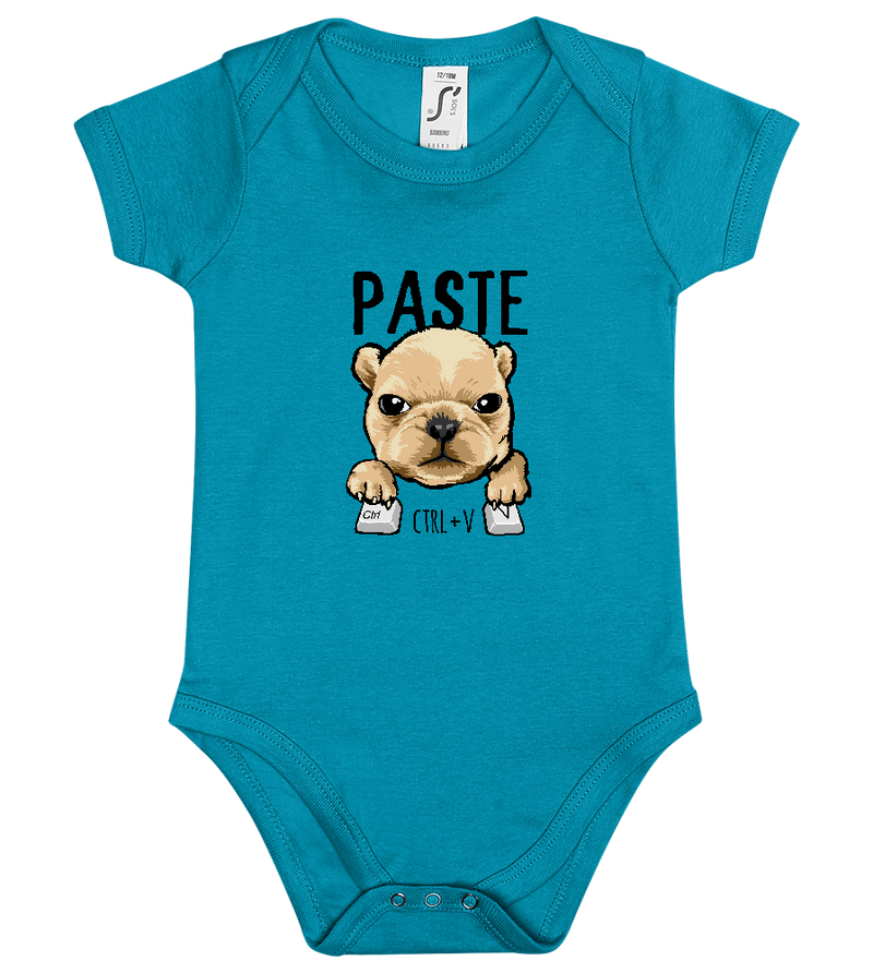 CTRL + V Design - Baby bodysuit_TURQUOISE_front