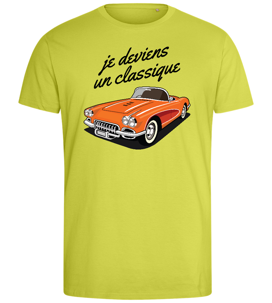 Classic Car Design - Comfort men's fitted t-shirt_GREEN APPLE_front