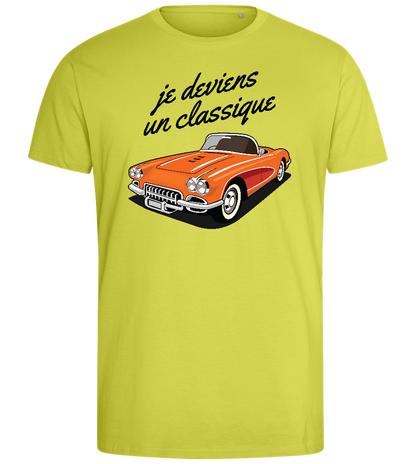 Classic Car Design - Comfort men's fitted t-shirt_GREEN APPLE_front