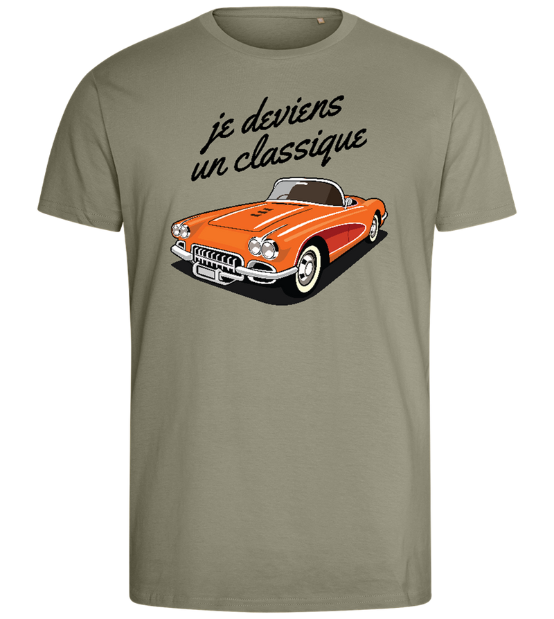 Classic Car Design - Comfort men's fitted t-shirt_KHAKI_front