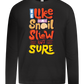 Slow but Sure Design - Premium kids long sleeve t-shirt_DEEP BLACK_front