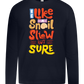 Slow but Sure Design - Premium kids long sleeve t-shirt_FRENCH NAVY_front