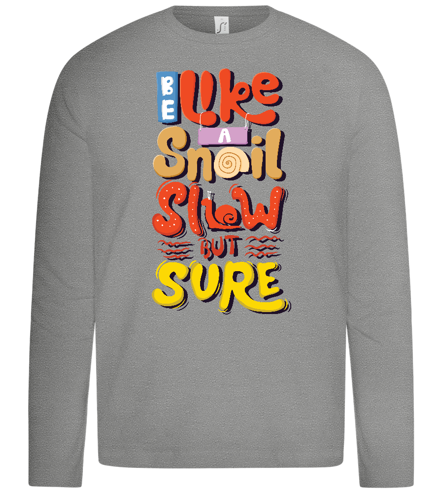 Slow but Sure Design - Premium kids long sleeve t-shirt_ORION GREY_front