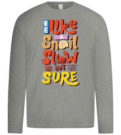 Slow but Sure Design - Premium kids long sleeve t-shirt_ORION GREY_front